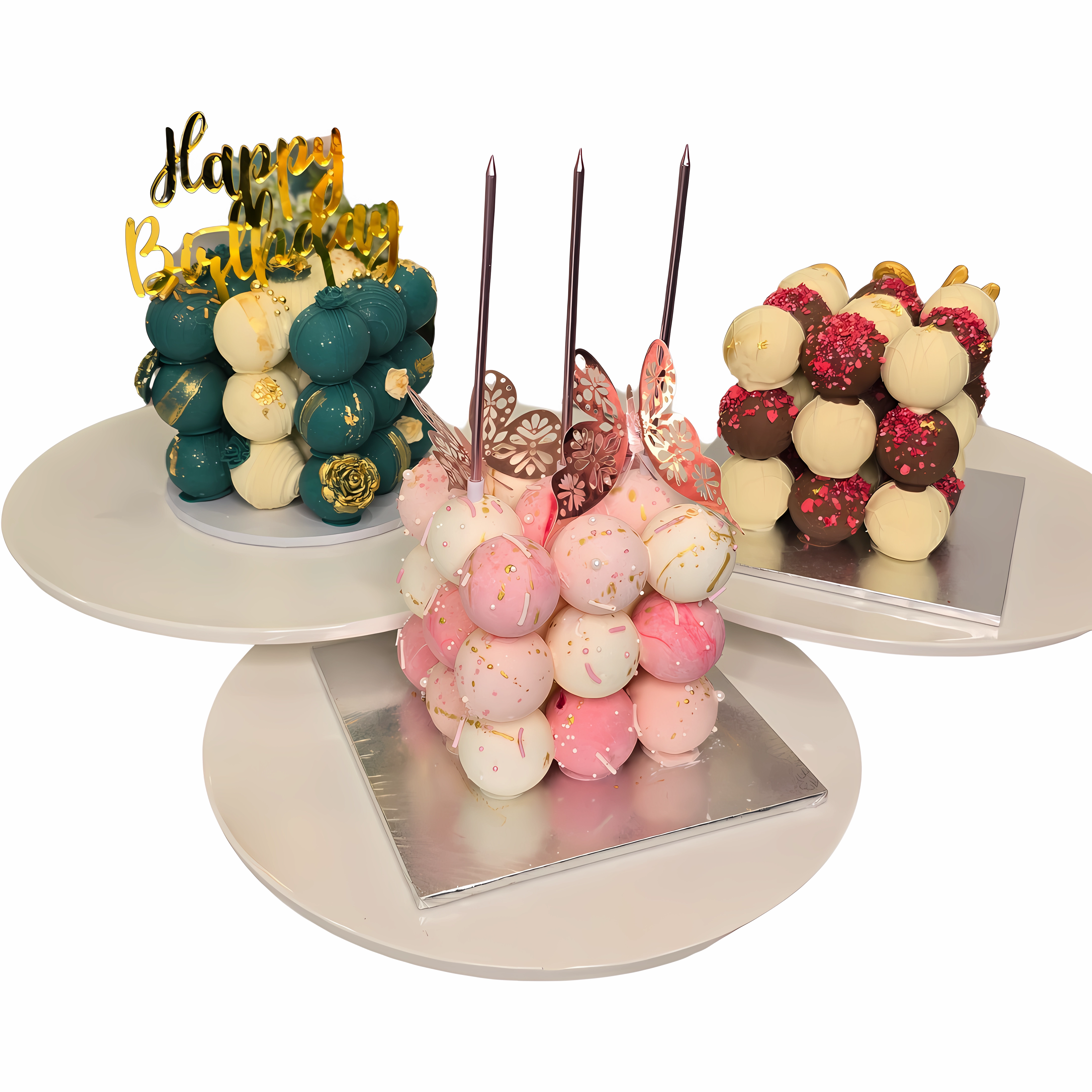 Pink Butterfly Cakepop Cake